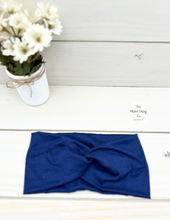 Load image into Gallery viewer, Navy Front Knot Headband