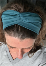 Load image into Gallery viewer, Teal Front Knot Headband