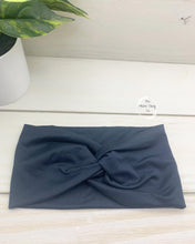 Load image into Gallery viewer, Charcoal Front Knot Headband