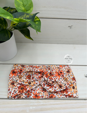 Load image into Gallery viewer, Orange Flowers Front Knot Headband