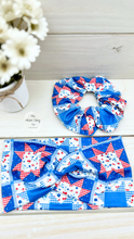 Load image into Gallery viewer, Patriotic Quilt Front Knot Headband