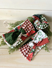 Load image into Gallery viewer, Christmas Patchwork Front Knot Headband