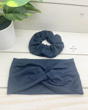 Load image into Gallery viewer, Charcoal Front Knot Headband