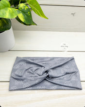 Load image into Gallery viewer, Gray Rainbow Front Knot Headband