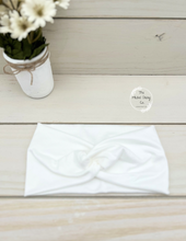 Load image into Gallery viewer, Ivory Front Knot Headband