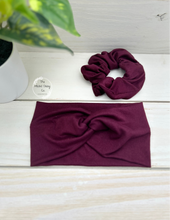 Load image into Gallery viewer, Merlot Front Knot Headband
