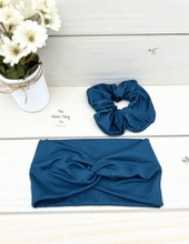 Load image into Gallery viewer, Teal Front Knot Headband