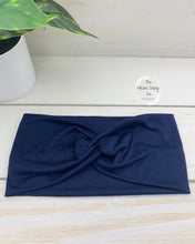 Load image into Gallery viewer, Navy Front Knot Headband