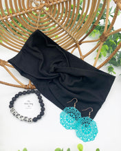 Load image into Gallery viewer, Black Front Knot Headband