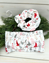 Load image into Gallery viewer, Vintage Christmas Trees Front Knot Headband