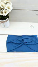 Load image into Gallery viewer, Denim Blue Front Knot Headband