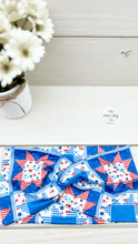 Load image into Gallery viewer, Patriotic Quilt Front Knot Headband