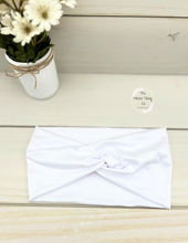 Load image into Gallery viewer, White Front Knot Headband