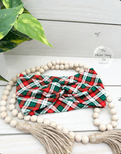 Load image into Gallery viewer, Christmas Classic Plaid Front Knot Headband