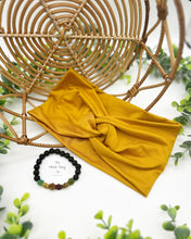 Load image into Gallery viewer, Mustard Front Knot Headband