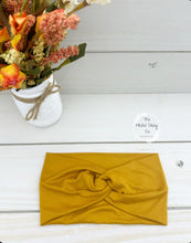 Load image into Gallery viewer, Mustard Front Knot Headband