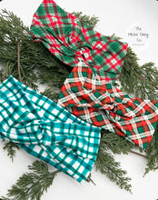 Load image into Gallery viewer, Christmas Classic Plaid Front Knot Headband