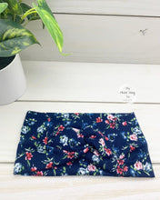 Load image into Gallery viewer, Ribbed Patriotic Flowers Front Knot Headband