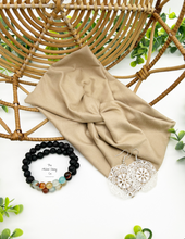Load image into Gallery viewer, Latte Front Knot Headband