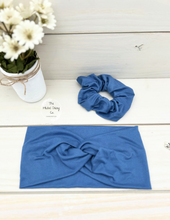 Load image into Gallery viewer, Denim Blue Scrunchie
