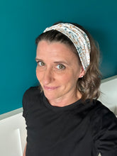 Load image into Gallery viewer, Stamped Leaves Front Knot Headband
