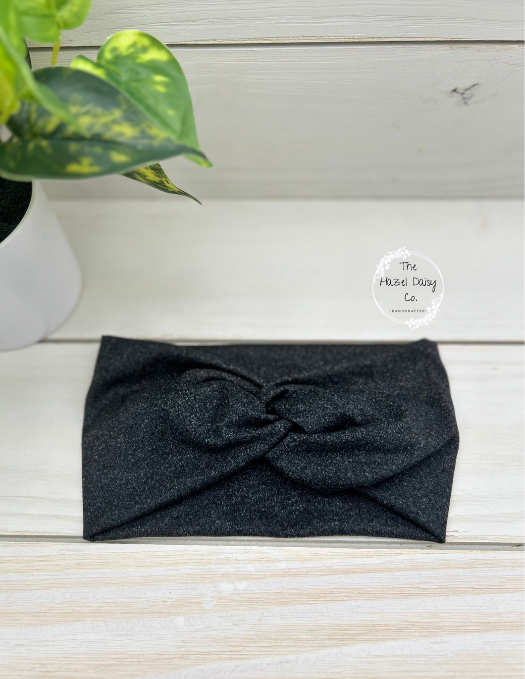 Heathered Charcoal Front Knot Headband