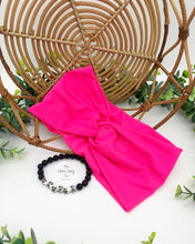 Load image into Gallery viewer, Neon Pink Front Knot Headband
