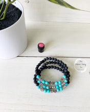 Load image into Gallery viewer, Turquoise Daisies Diffuser Bracelet
