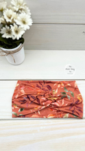 Load image into Gallery viewer, Autumn Leaves Terracotta Front Knot Headband
