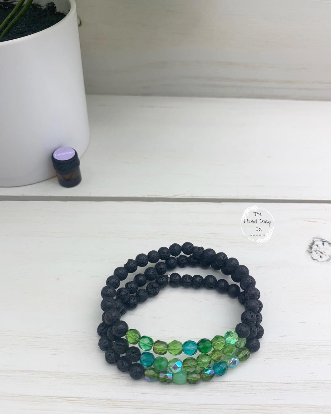 Green Iridescent Diffuser Bracelet