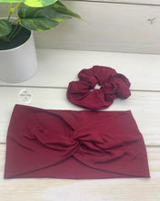 Load image into Gallery viewer, Burgundy Front Knot Headband
