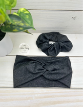Load image into Gallery viewer, Heathered Charcoal Front Knot Headband
