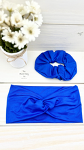 Load image into Gallery viewer, Royal Blue Front Knot Headband
