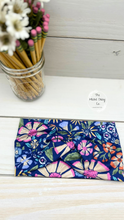Load image into Gallery viewer, Navy Pencils Flowers Front Knot Headband
