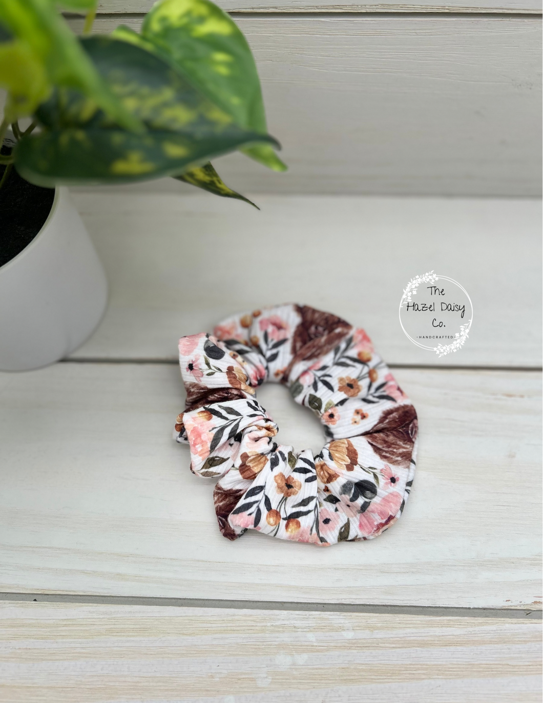 Cows and Flowers Scrunchie