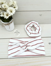 Load image into Gallery viewer, Mauve Stripe Scrunchie
