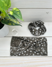Load image into Gallery viewer, Olive Bandana Scrunchie
