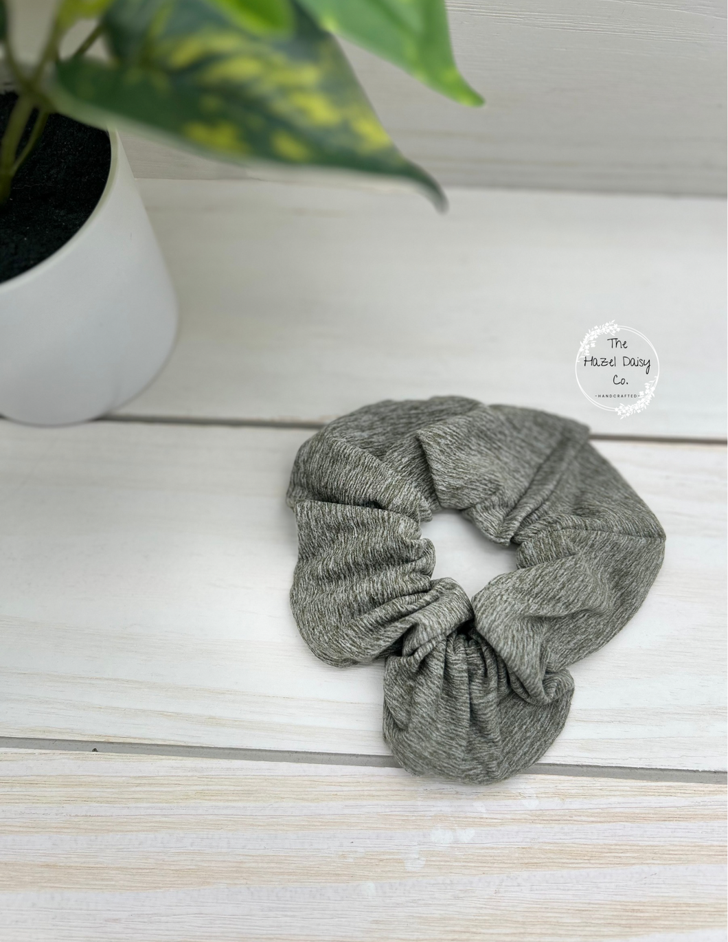 Heathered Olive Scrunchie