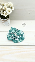 Load image into Gallery viewer, Green Daisies Scrunchie
