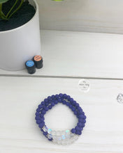 Load image into Gallery viewer, White with Blue Lava Diffuser Bracelet
