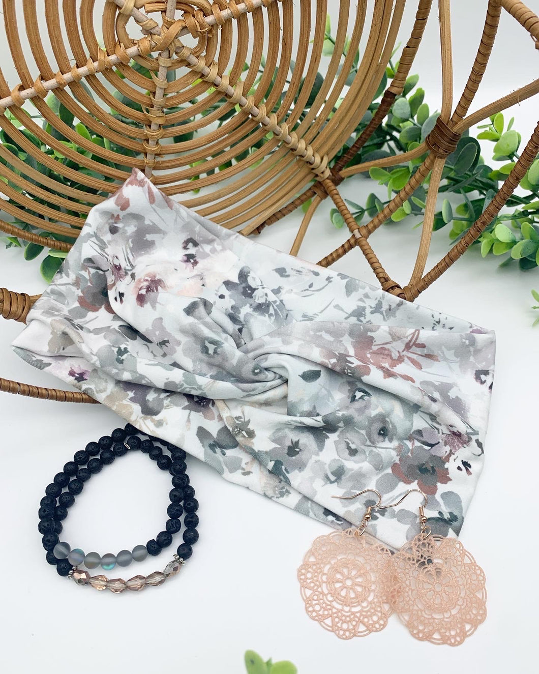 Watercolor Floral Front Knot Headband