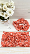 Load image into Gallery viewer, Red Bandana Front Knot Headband
