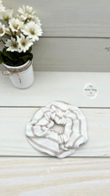 Load image into Gallery viewer, Ribbed Cream Beige Stripe Scrunchie
