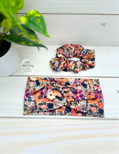 Load image into Gallery viewer, Embroidered Fall Floral Front Knot Headband
