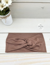 Load image into Gallery viewer, Espresso Front Knot Headband
