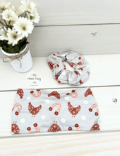 Load image into Gallery viewer, Chickens Rainbows Scrunchie
