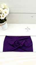 Load image into Gallery viewer, Purple Front Knot Headband
