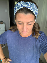 Load image into Gallery viewer, Blue Peacock Front Knot Headband
