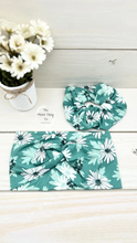 Load image into Gallery viewer, Green Daisies Scrunchie
