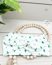 Load image into Gallery viewer, Trees on White Front Knot Headband
